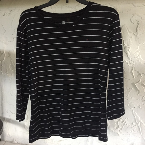 Tommy Hilfiger Tops - Tommy Hilfiger Striped 3/4 Sleeve Tee